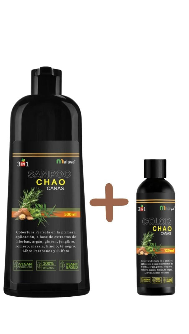 SHAMPOO CHAO CANAS +TRATAMIENTO ACTIVADOR - UNA REVOLUCIÓN EN TU MIRADA
